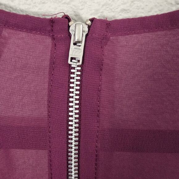 Bobeau Women’s Plum Blouse Size Large Mother Of Bride Plumcore Soft Glam Event - Picture 3 of 8